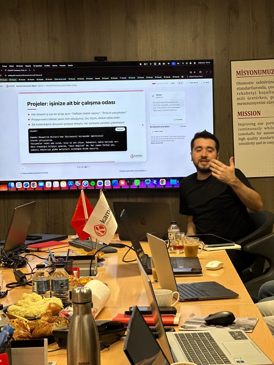 Eğitimde ekip çalışma odası kurulumunun anlatıldığı bölüm
